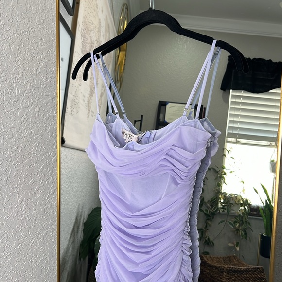 House of CB 'Ella' Lavender Ruched Dress NWT - Picture 9 of 10